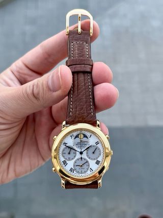 Reloj Seiko Moon phase JDM Vintage Gold NOS *1990*