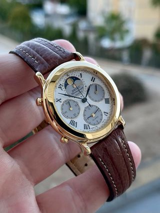 Reloj Seiko Moon phase JDM Vintage Gold NOS *1990*