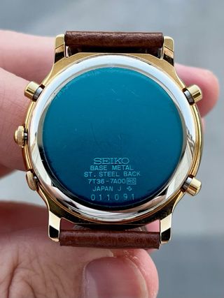 Reloj Seiko Moon phase JDM Vintage Gold NOS *1990*