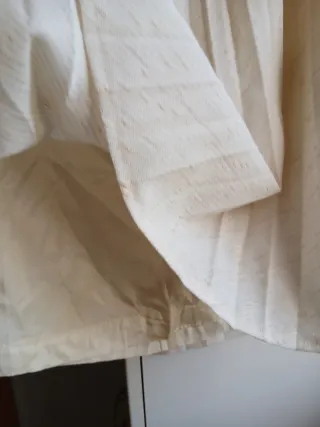 Gonna beige bianco plissettata taglia unica