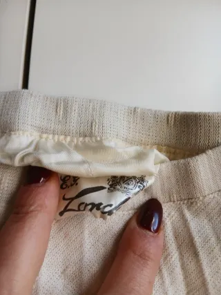 Gonna beige bianco plissettata taglia unica