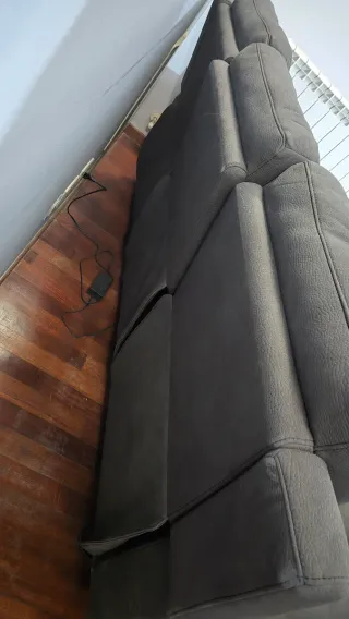 Divano 3 posti antracite con 2 recliner