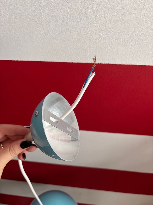 Lámpara de techo azul metal y plástico