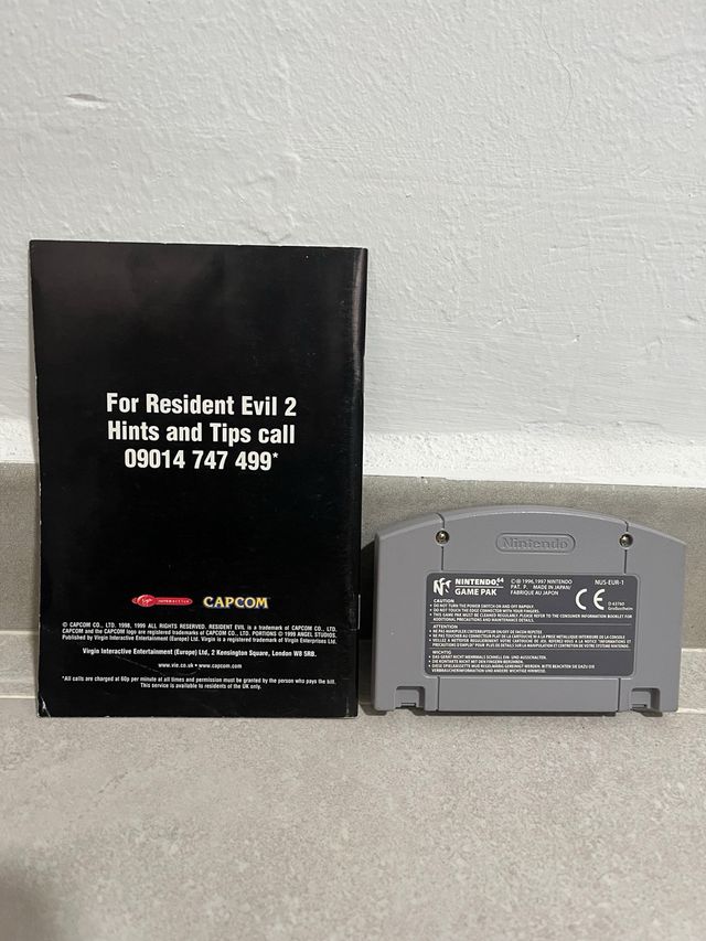 Resident Evil 2 N64 Manuale e Cartuccia