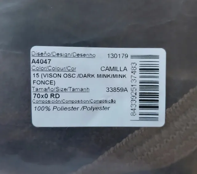 Falda mesa camilla redonda "Pielsa" 70x0