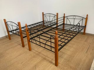 Litera madera y metal 90x190cm convertible