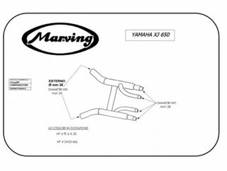 Escapes y tubos conexión Yamaha XJ 650