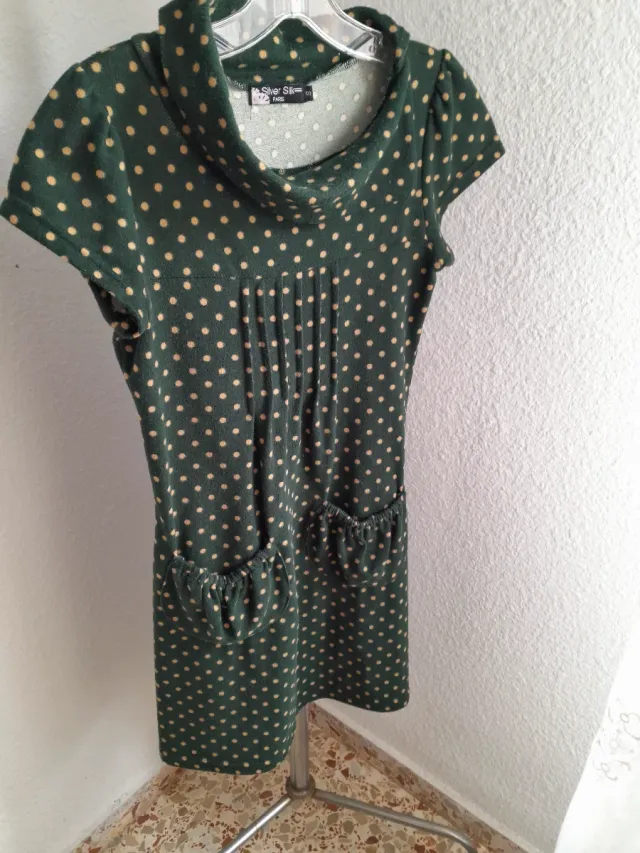 Vestido She's So verde lunares M