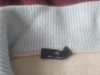 Maglione donna cashmere beige/blu