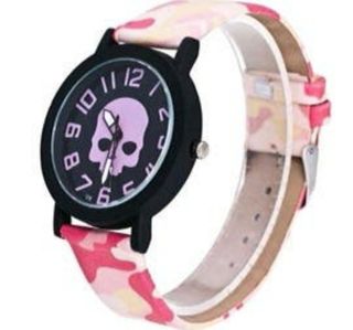 Reloj Skull Camuflaje Rosa Negro