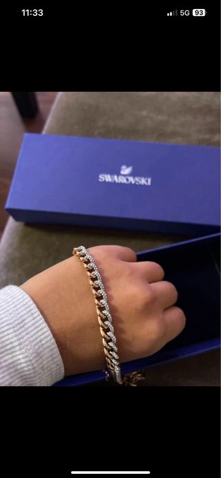 Collar gargantilla color bronce de Swarovski