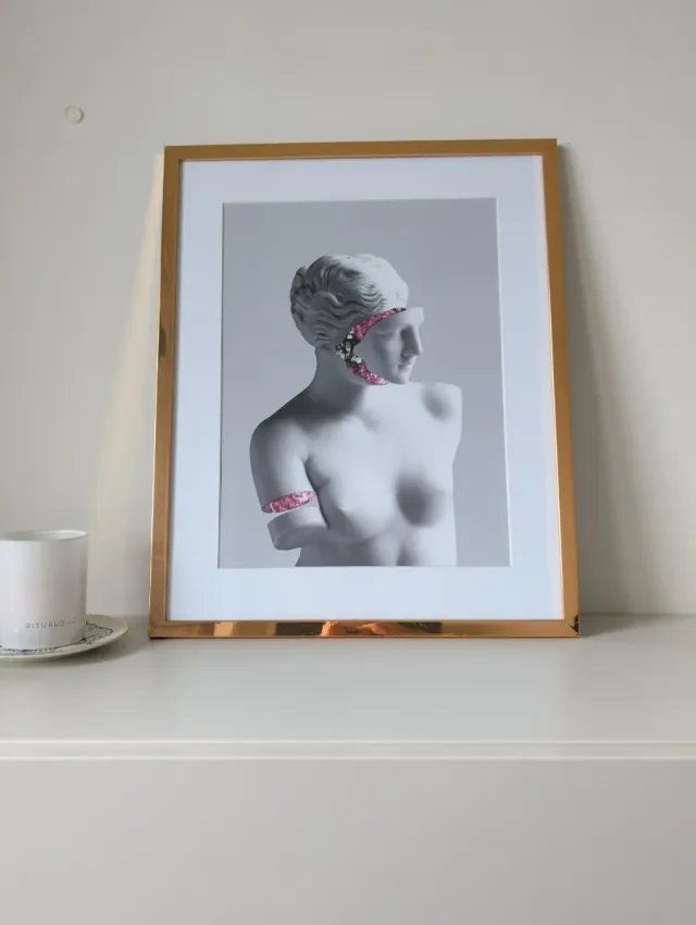 Cuadro Busto Mujer Diseño Moderno Bronce brillante