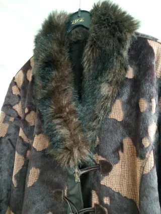 Chaquetón marrón combinado Marrón