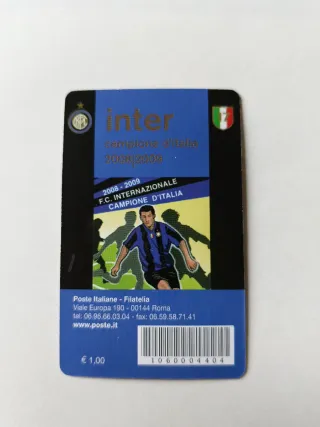 Tessera filatelica F.C. Internazionale 2008-2009