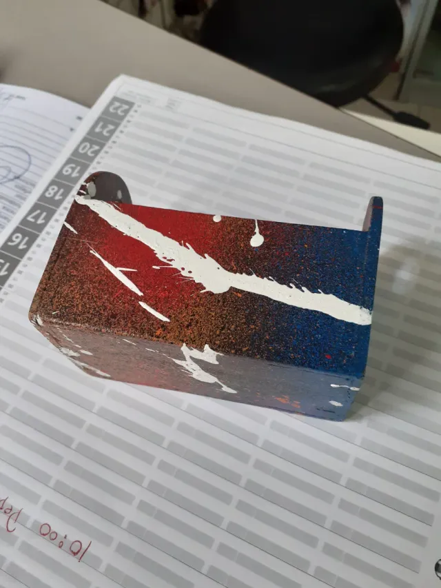 Caja decorada para taco de billar