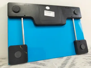 Báscula digital azul Pondera