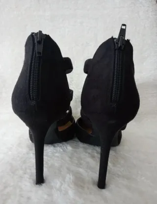 Zapatos tacón ante negro talla 40