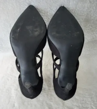 Zapatos tacón ante negro talla 40