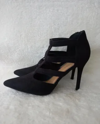 Zapatos tacón ante negro talla 40