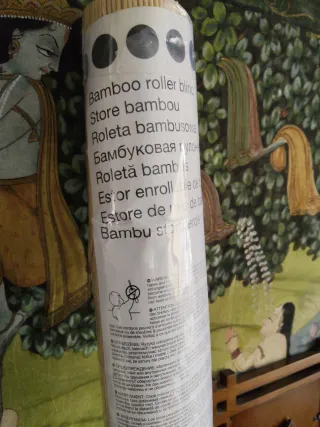 Estor enrollable de bambú 60 cm