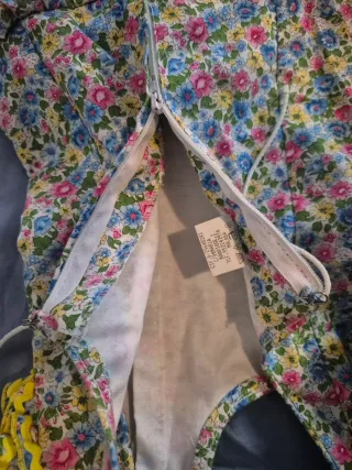 Vestido Gitana Niña Flores Volantes Amarillo  t