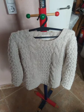 Jersey niña trenzado beige Talla M