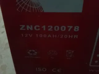 Batería ZNC120078 12V 100AH Autocaravana