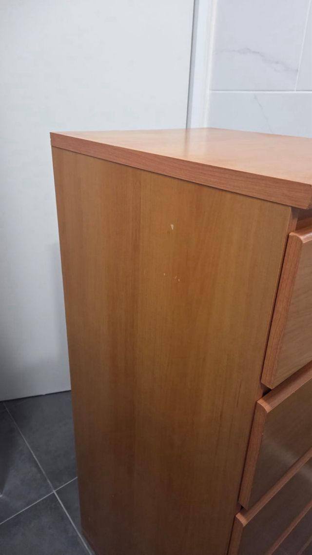 Cómoda de madera 5 cajones