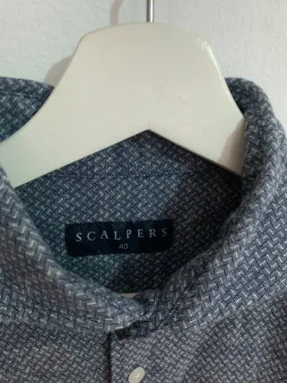Camisa Scalpers Azul/Gris Hombre