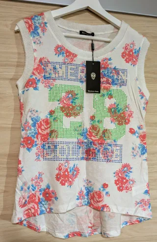 Camiseta sin mangas Mystery Jeans floral