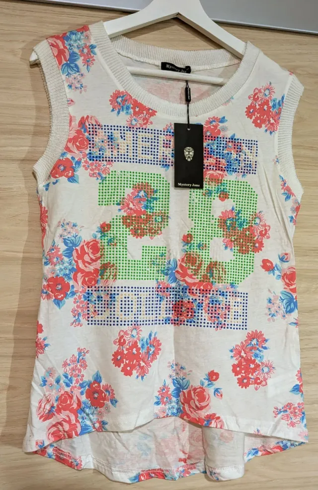 Camiseta sin mangas Mystery Jeans floral