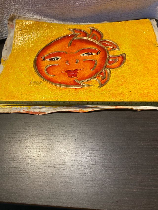 Dipinto Sole Arancione Giallo