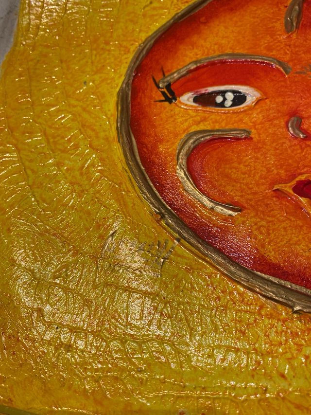 Dipinto Sole Arancione Giallo