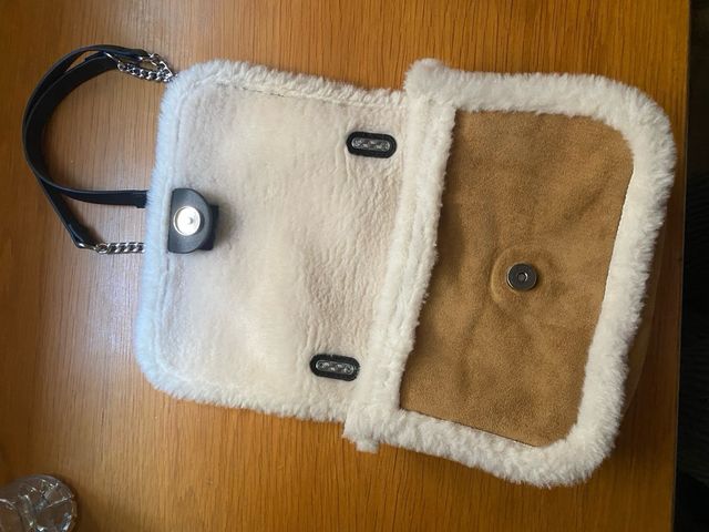 Bolso Parfois borrego marrón correa adaptable