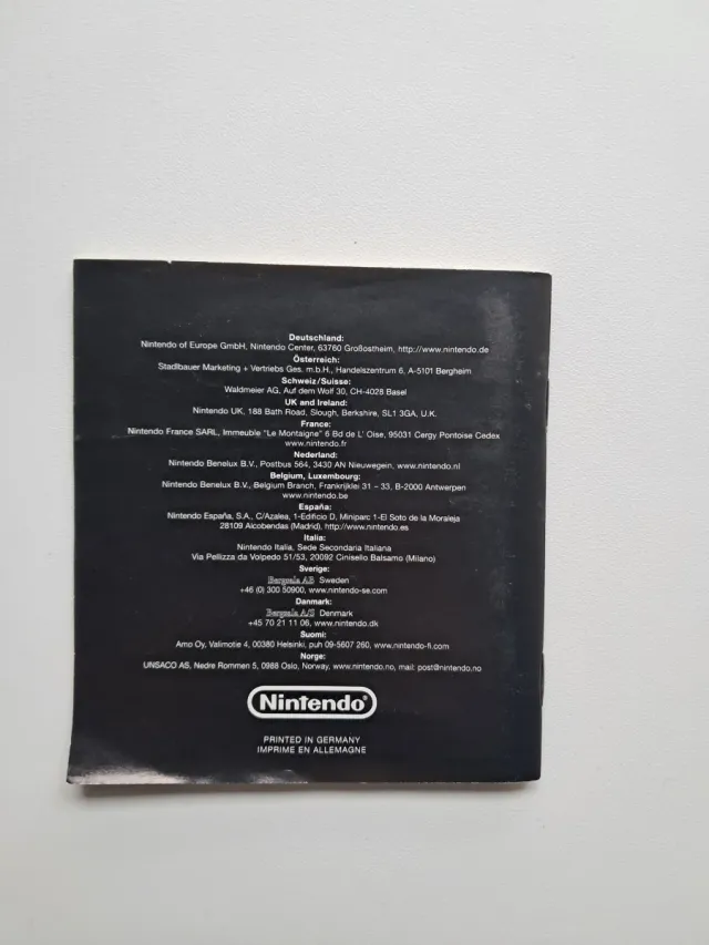 Manual de precauciones Game Boy Advance