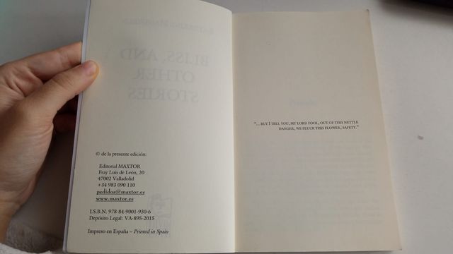 Bliss and other Stories