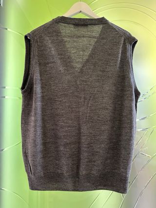 Gilet uomo lana grigio