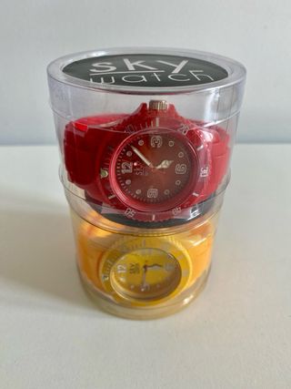 2 Relojes Sky Watch Rojo y Amarillo