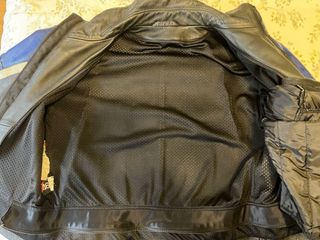 Chaqueta Piel Dainese Talla 46 Azul/Negro