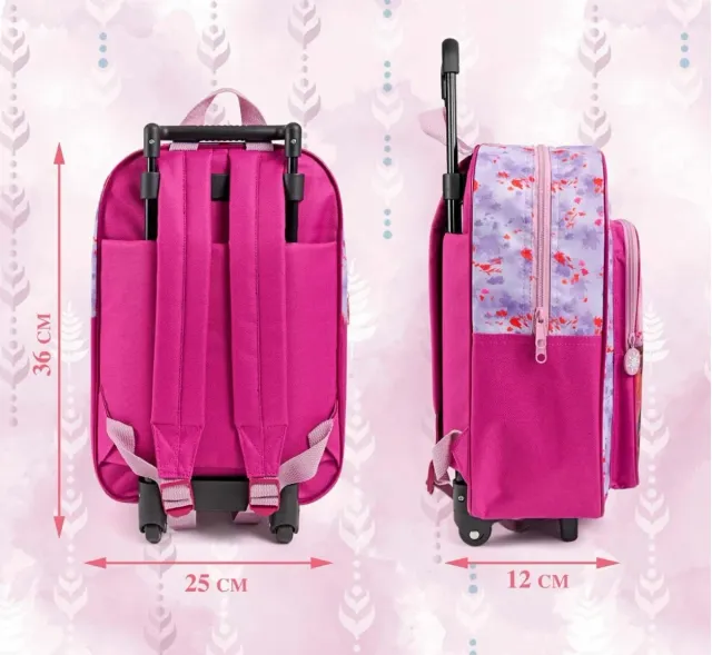 Mochila Perletti Frozen 2 con Ruedas Rosa