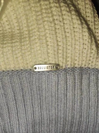 Jersey Hollister rayas azul y beige
