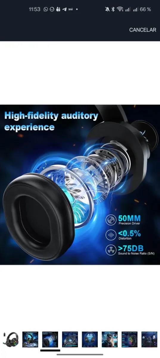 Cascos Gaming Inalámbricos Krysenix