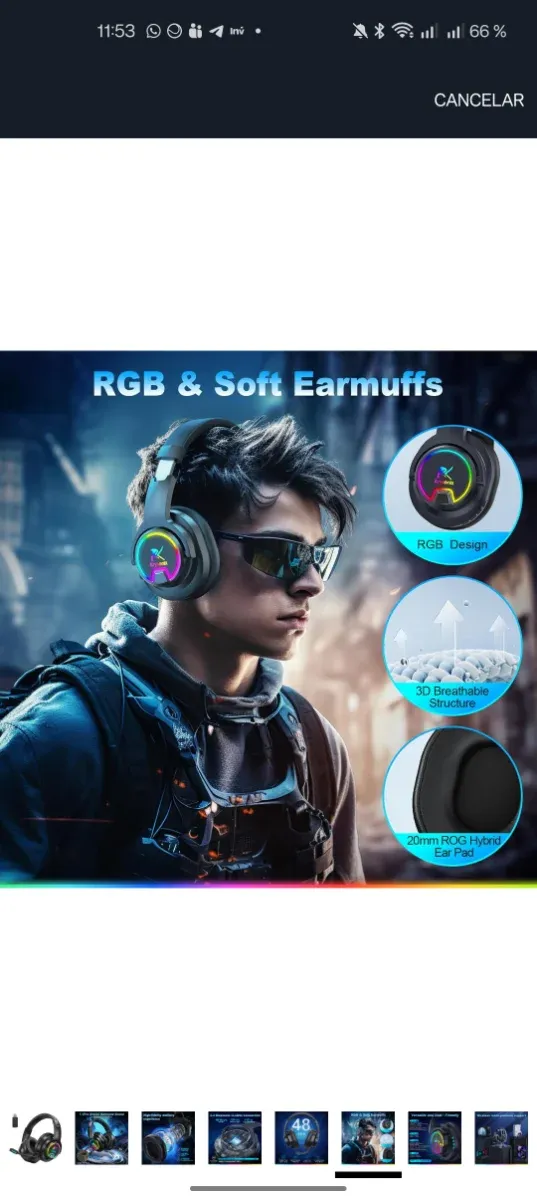 Cascos Gaming Inalámbricos Krysenix