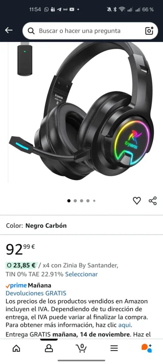 Cascos Gaming Inalámbricos Krysenix