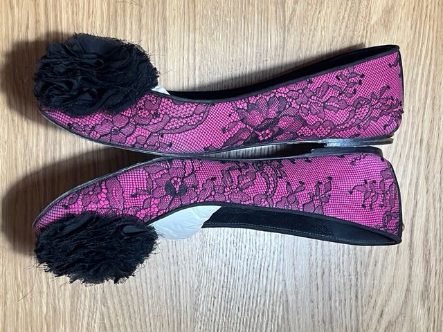 Bailarinas Carolina Herrera Negras y Rosas