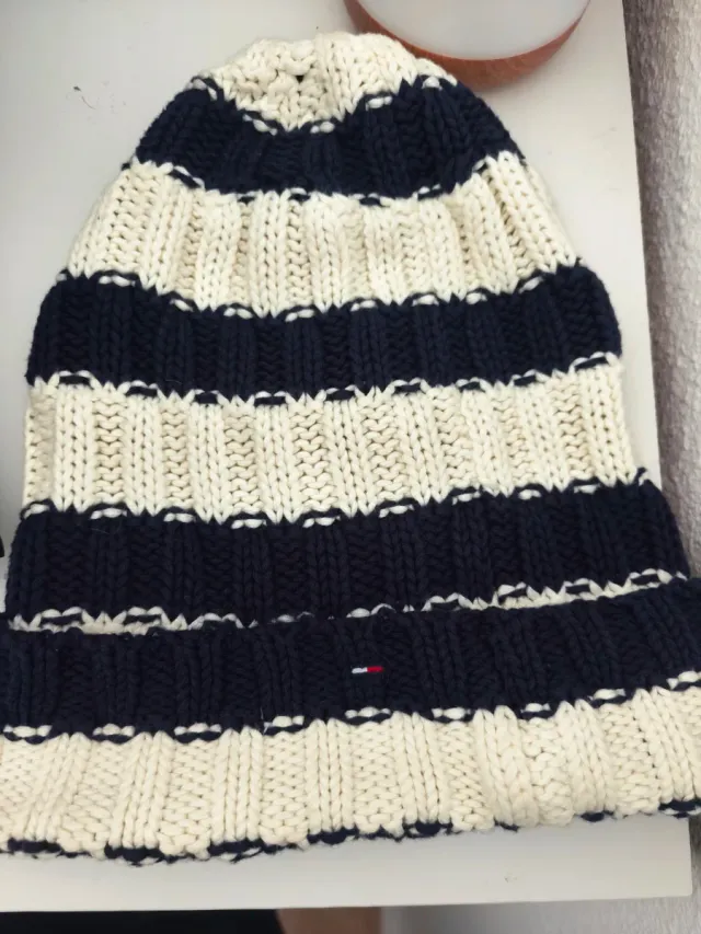 Gorro Tommy Hilfiger Rayas Azul Blanco