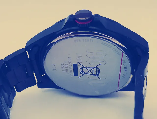 Reloj de pulsera AC/DC Highway to Hell Negro