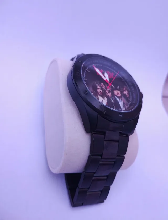 Reloj de pulsera AC/DC Highway to Hell Negro