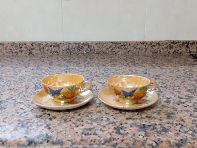 Juego 2 Tazas Japonesas Porcelana