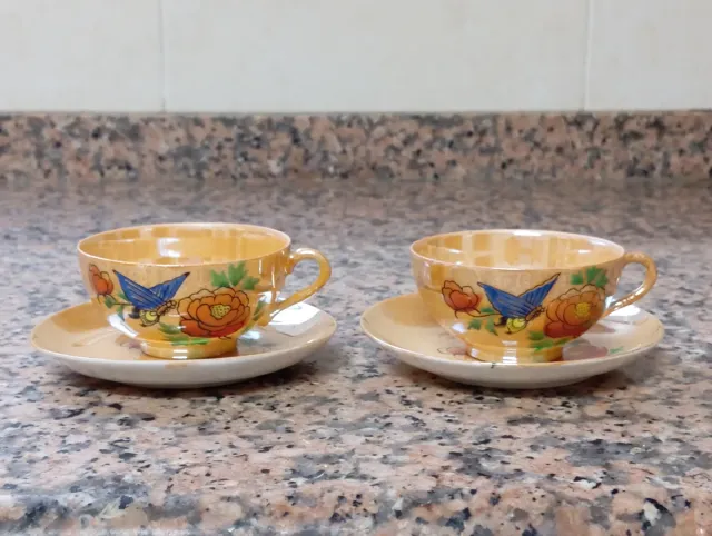 Juego 2 Tazas Japonesas Porcelana